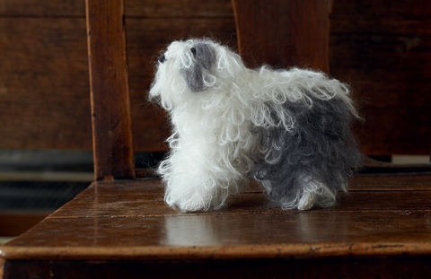 Best in Show knitted English Sheepdog