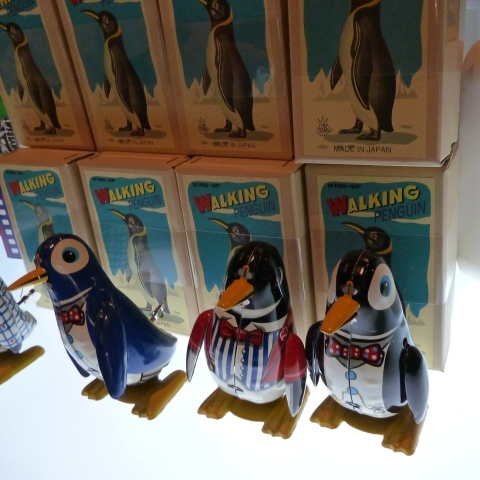 Cute metal penguins from Mori Art Museum gift store in Tokyo