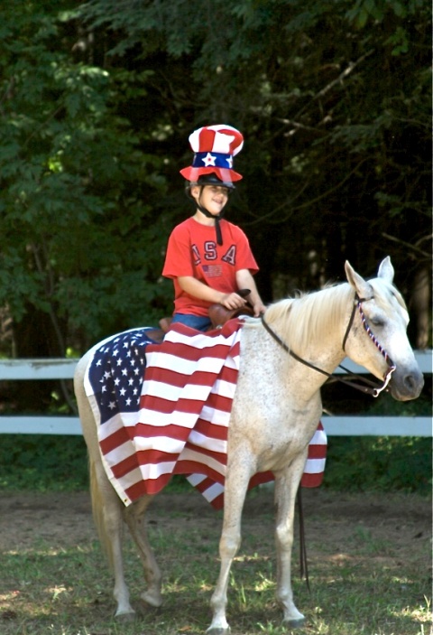 USA costume -  rider from the Antrim County fair, Michigan 