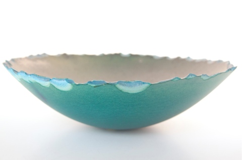Balloon bowl by Maarten De Ceulaer formed in plaster and coated in resin