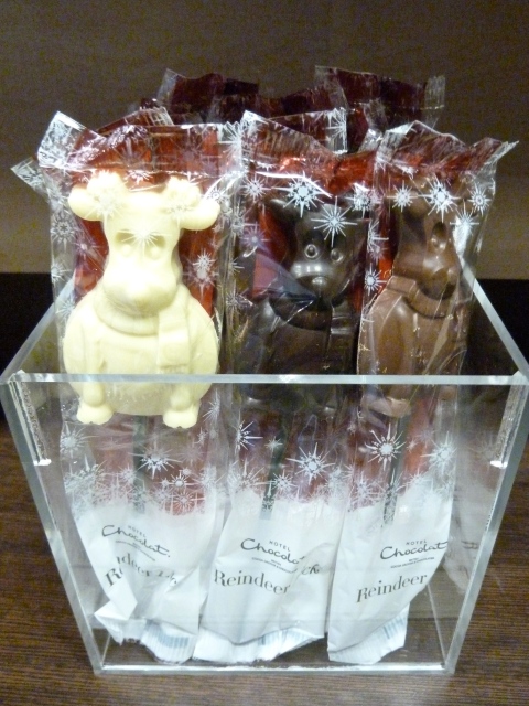 Reindeer on a stick, a great stocking filler from Hotel Chocolat for Christmas 2011