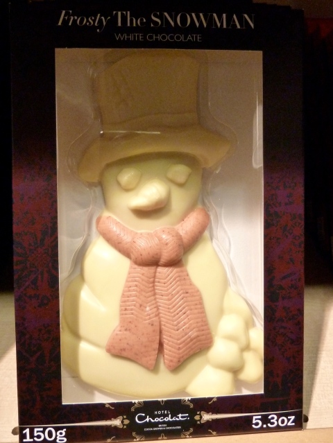 Sweet Frosty the snowman for white chocolate lovers from Hotel Chocolat for Xmas 2011