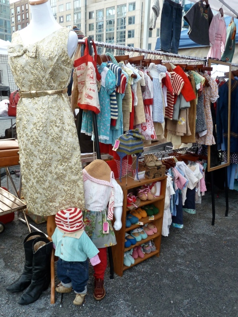 Children's fashion by Dolls and Robots, vintage and remade items at Brooklyn Flea