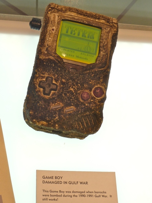 Game Boy damaged in the Gulf War has pride of place in the Nintendo Museum in New York