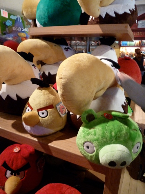 Followed by the Angry Birds cuddly toy's at FAO Schwarz in New York