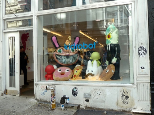 Kidrobot's cool store in the Village, New York