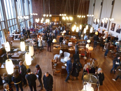 The main hall at Midcentury Modern in Dulwich College